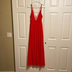 Forever 21 Orange-Red Maxi Dress